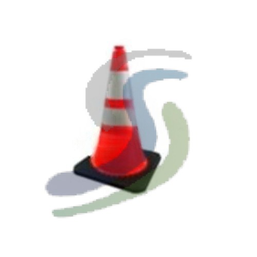 PVC Cone 3.2kg Rubber Base 750mm