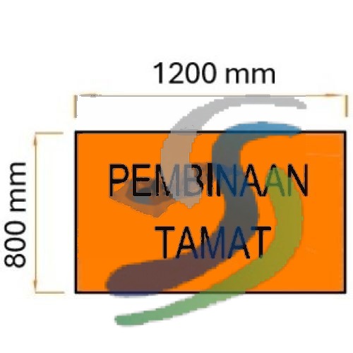 Temporary Sign End of Works