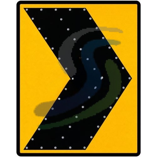 Solar LED Warning Sign